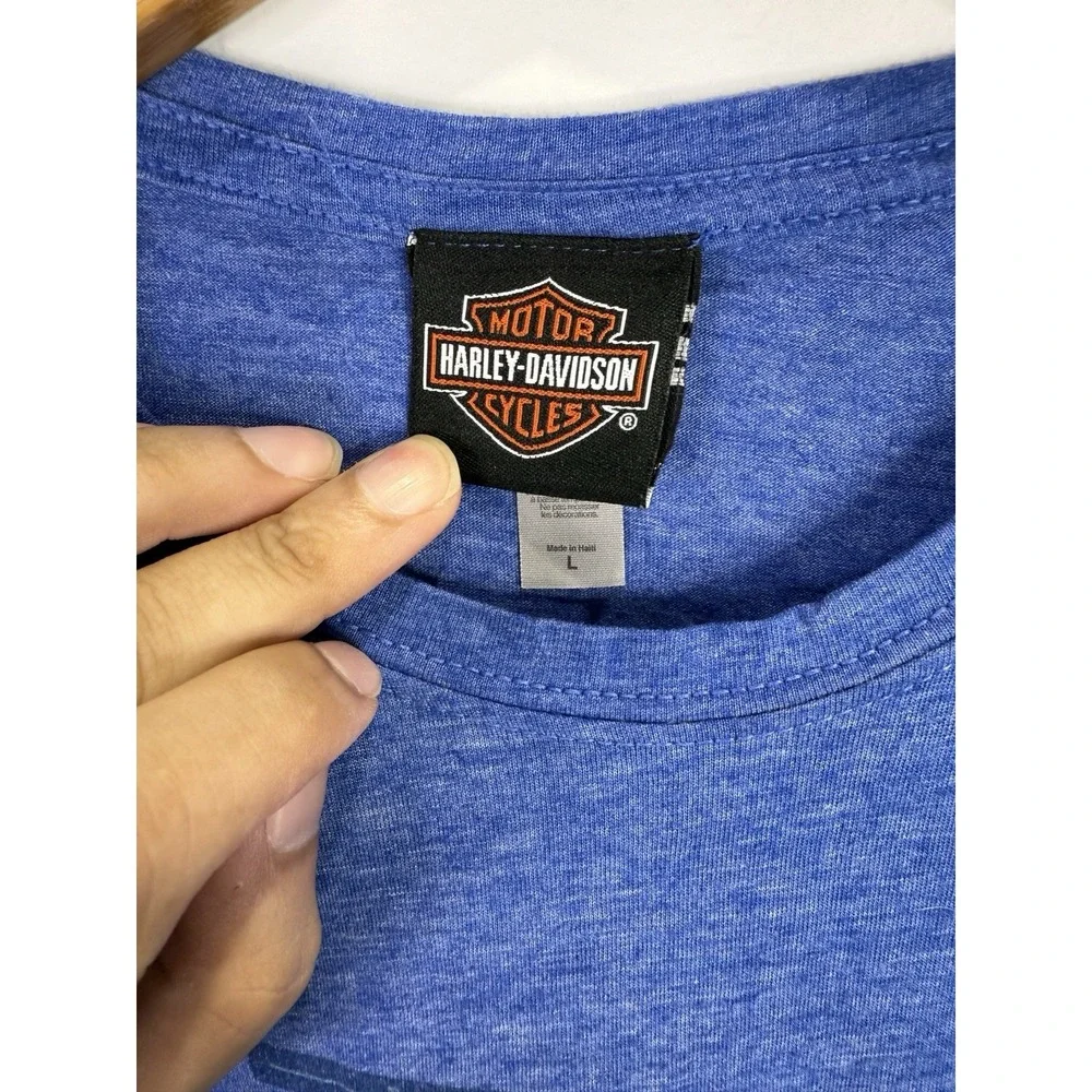 Harley-Davidson Texarkana Texas Blue Short Sleeve Graphic T-shirt Size L - Picture 2 of 16